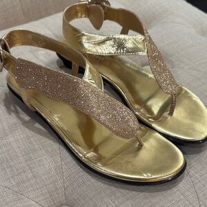 Nine West Gold Sparkle Sandals